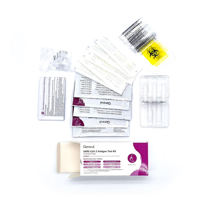 Genrui Kit di Test Rapidi Nasali (oro colloidale) per l'antigene del Nuovo Coronavirus (COVID-19) per auto-test